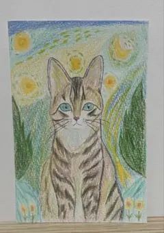 感謝の気持ち ハチワレ猫 原画-203 絵 #パステル画 4サイズ - メルカリ