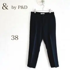 & by P&D パンツ　ブラック　カジュアル　ズボン　　おしゃれ　上品のサムネイル