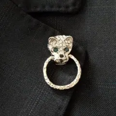 ワンポイント ピン ブローチ メガネかけ