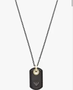 EMPORIO ARMANI イーグルロゴ ドッグタグ レザー ネックレスのサムネイル