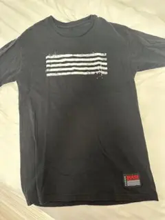 ストライプデザイン黒Tシャツ
