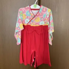 袴ロンパース　女の子　80cm