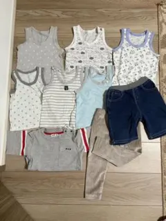 90㎝ RAG MARTベビー服 タンクトップとショートパンツセット　肌着