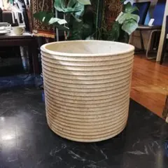 ♠有田焼　轆轤目模様　直径５０㎝　植木鉢　植木鉢カバー