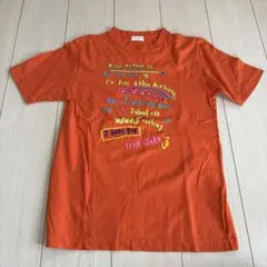 natural vintage 刺繍デザイン Tシャツ オレンジのサムネイル