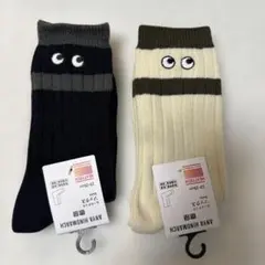 UNIQLO アニヤ　ヒートテックソックス 23-25cm ネイビー・ホワイト