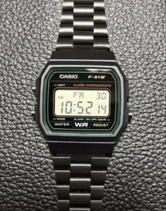 新品　CASIO F-91W-3JH 新品　ステンレスベルト
