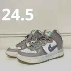 Nike ハイカット スニーカー グレー　ホワイト　パープル　ダンク　ハイアップ