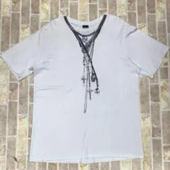 NUMBER (N)INE ネックレスプリント Tシャツ ホワイト サイズ2 - メルカリ