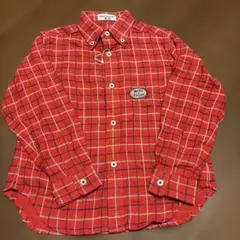 ミキハウス　チェック柄　長袖シャツ　120