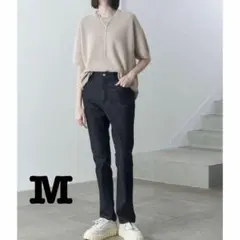 新品　Alfred Alex ハイウエストスキニーストレッチデニム　ブラック　M