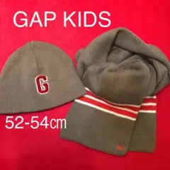 ✨GAP KIDS マフラー&ニット帽子(52-54㎝) カーキ 外遊び スキー