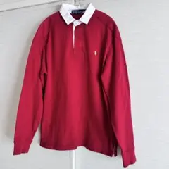 90s ポロ　ラルフローレン　ポニー　刺繍　ラガーシャツ　ポロシャツ　長袖