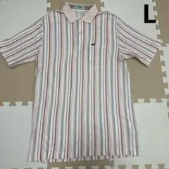 Crocodile ストライプポロシャツ Lサイズ