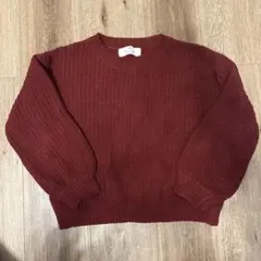 ニット　ワインレッド　サイズ:122-128