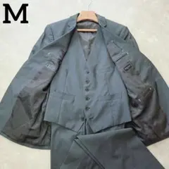 【未使用級】スーツカンパニー　スリーピース　上質生地　グレー　M　春夏向け　薄手