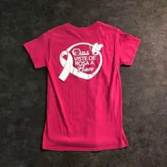 【ヴィンテージ】GILDAN バックプリントTシャツ ピンク古着usedSM19