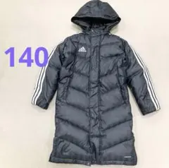 adidas アディダス ベンチコート ダウンコート 黒 ブラック 140