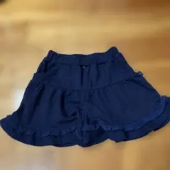 組曲ネイビー フリル付きショートパンツ