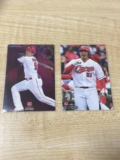 プロ野球チップス 2018年STARカード丸佳浩 鈴木誠也 キラ、ノーマル