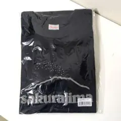 sakurajima 発泡インク Tシャツ ネイビー L
