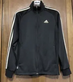 アディダス　黒×金 サイドライン ジャージ　ユニセックス　メンズ　レディース