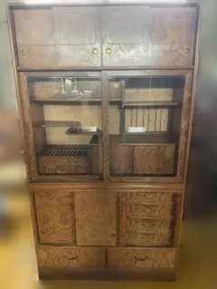 和風 昭和レトロ 水屋箪笥 茶箪笥 古家具 アンティーク古道具 中古品 】和製ヴィンテージ 昭和レトロ 箪笥 和家具 水屋箪笥