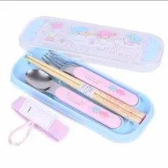 【新品】キキララ　サンリオ　お箸セット　スプーン　フォーク　3点　トリオセット