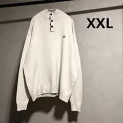 90s CHAPS チャップス コットンニット エルボーパッチ XXL