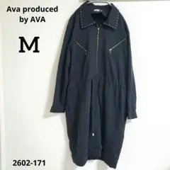 Ava produced by AVA【M】ゴールドジップワンピ　ビジュ付