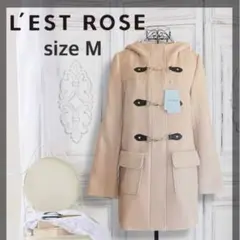 新品タグ付◆レストローズ ビット付ダッフルコート M ベージュ 軽量 即日発送