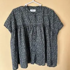 1589 SOIL｜コットン ボイル フラワー プリント スタンドカラー シャツ