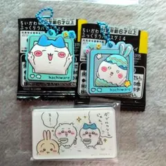 ちいかわキャラマグネッツ4&ぷっくりラバマスグミ4（ハチワレセット）