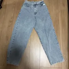 ライトブルーデニム ワイドレッグパンツ