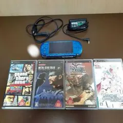 SONY PSP 3000 本体(青)&ソフト4本