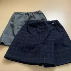 キュロットスカート2枚セット　150