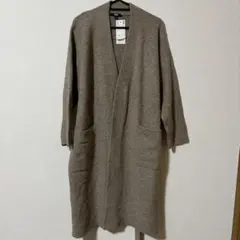 【新品値札付】ユニクロ　ベージュ ロングカーディガン ウエストリボン付き