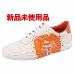 HERMES エルメス Quicker クイッカー ペイント レザースニーカー