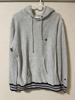 Champion グレー フード付きスウェット M