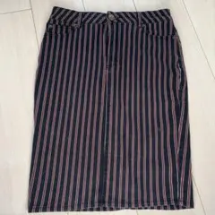 & by Ｐ&Ｄ　ストライプタイトデニムスカートのサムネイル