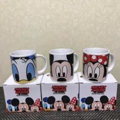 Disney 顔柄マグカップ ドナルド・ミッキー・ミニー
