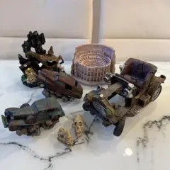 アクアリウム 水槽 爬虫類 レプタイル オブジェ 廃車 セット レオパ ニシアフのサムネイル