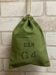 USNハンドメイド巾着 ミリタリーバッグ　ミリタリーポーチ　アウトドア　キャンプ