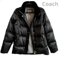 【美品】COACH コーチ ダウンジャケット ブラックS エコファージップ 上品