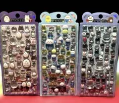 うるちゅる系ボンボンドロップ風シール 3枚セット ハリネズミ インコ パンダ