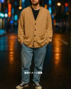 WILLIAM LOCKIE 英国製 キャメル カーディガン L
