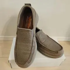 【美品】Skechers スリッポンMen's 25.5㎝ ブラウン