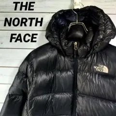 ＜人気＞ノースフェイス ダウンジャケット M ネイビー 刺繍ロゴ レディース