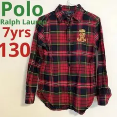 Polo Ralph Lauren 長袖　赤　シャツ　130 女の子