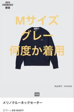 ユニクロ×アニヤハインドマーチメリノクルーネックセーター Mサイズ
